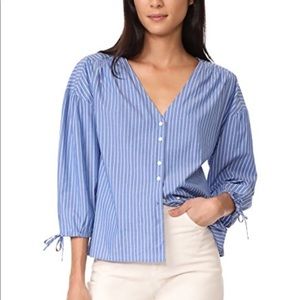 Madewell Morningview Tie Sleeve Shirt